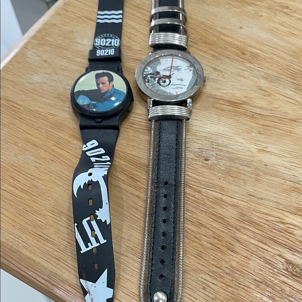 Source Unknown Black Silicone 90210 Graphic Watch